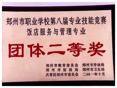 郑州市第八届专业技能竞赛（2001年）